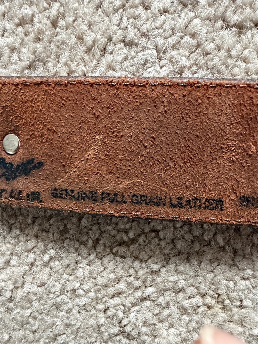 Brown Leather Western Star Concho Belt - Picture 7 of 8